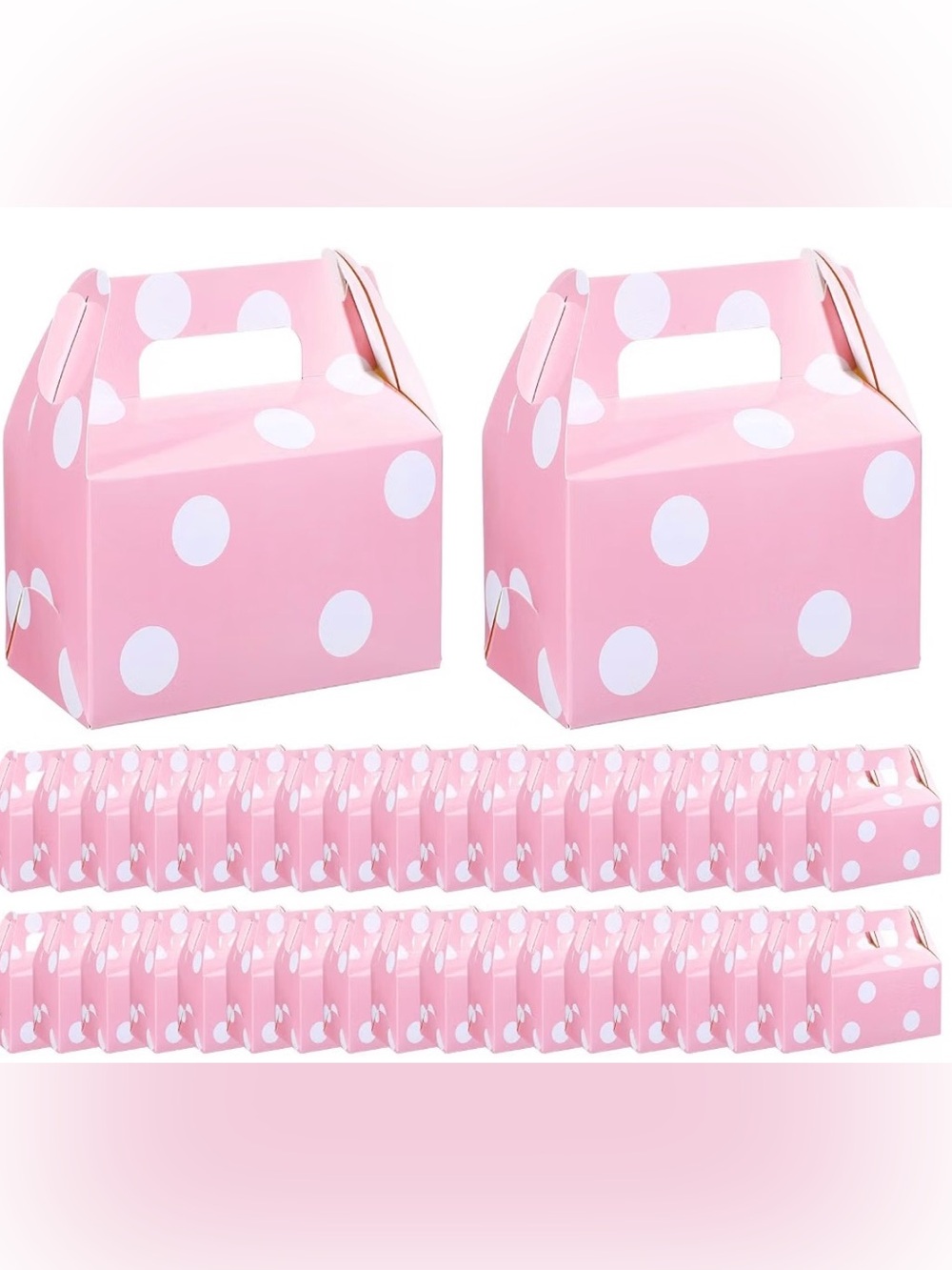 30 Pink Polka Dot Party Favor Boxes - Party Supplies